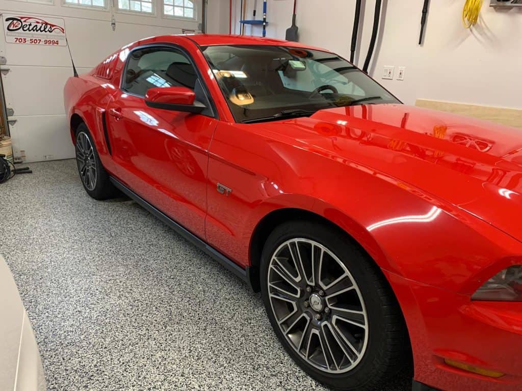 orange mustang gt with ceramic coating n2 details