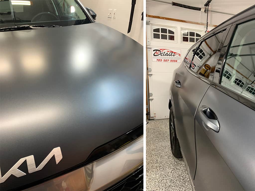 kia telluride matte ceramic coating layout